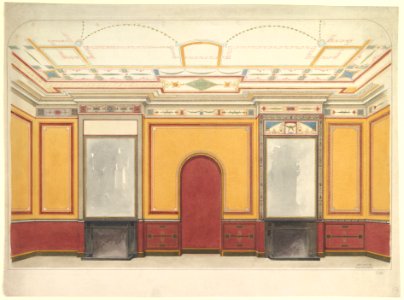 Design for a room with two fireplaces MET DP820942