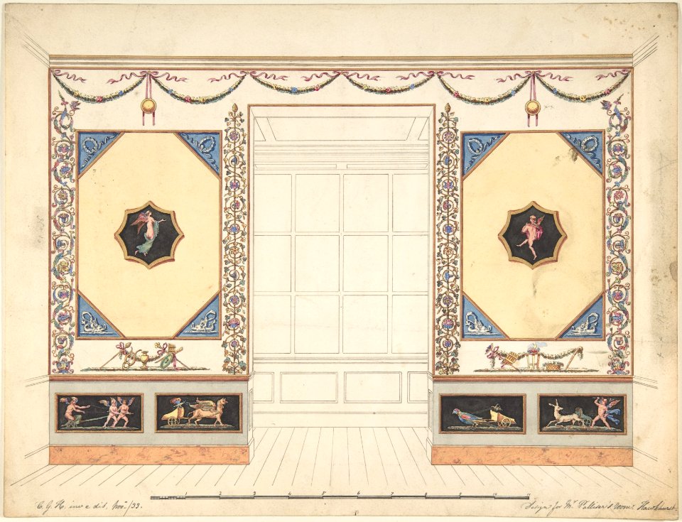 Design for a Room in the Etruscan or Pompeian style (Elevation) MET DP804393