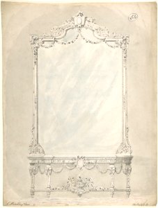 Design for a Side Table and Mirror MET DP804596