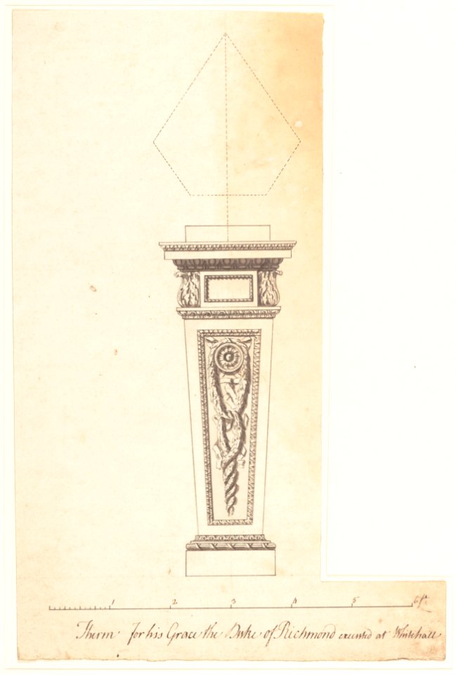Design for a Pedestal, for Richmond House, Whitehall, London MET DP154013