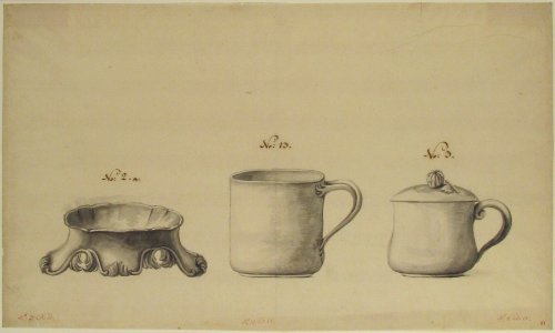 Design for a Salt Celler and Two Cups MET 61.680.2.1