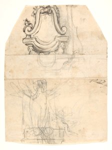 Design for a sepulchral monument; verso- Design for a monument MET DP808646