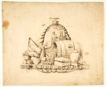 Design for a seal for 'Commerce'- Den Koop Handel MET DP812196