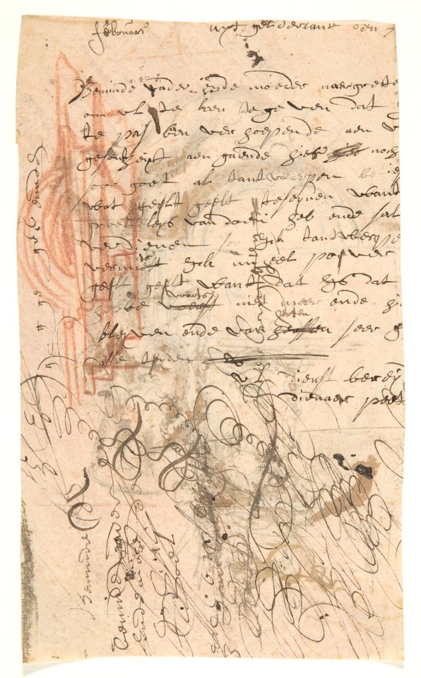 Design for a sepulchral monument with an allegory of Time; verso- Architectural sketch and fragment of a letter MET DP808644
