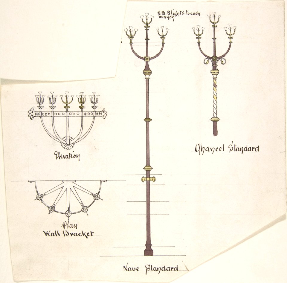 Designs for Church Lights- Wall Bracket, Nave Standard, Chancel Standard MET DP806677