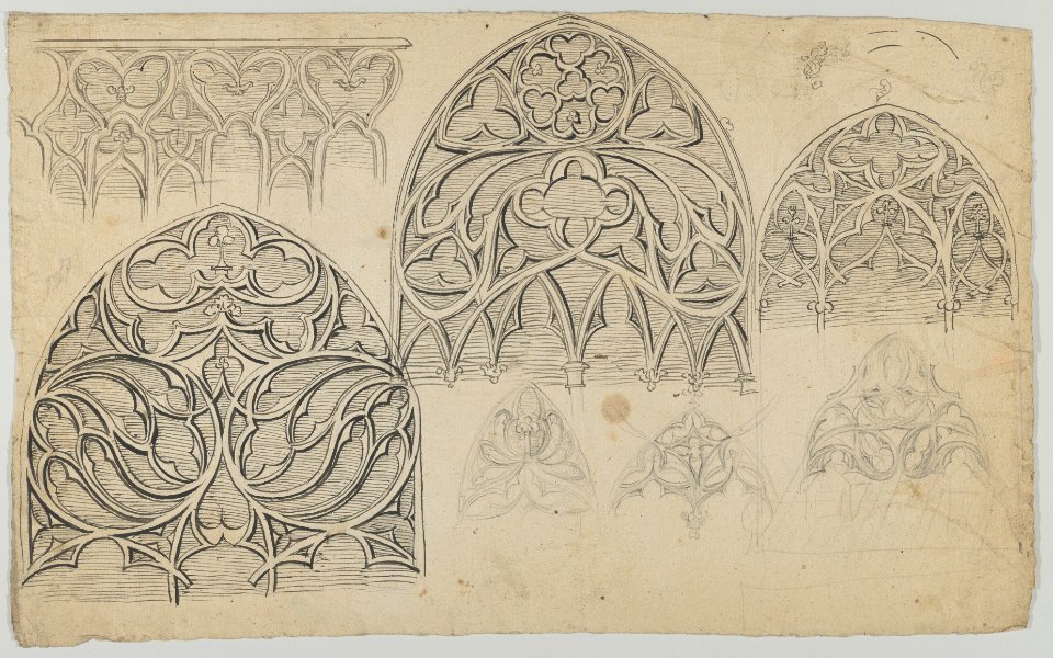 Designs for Gothic tracery MET DP850221