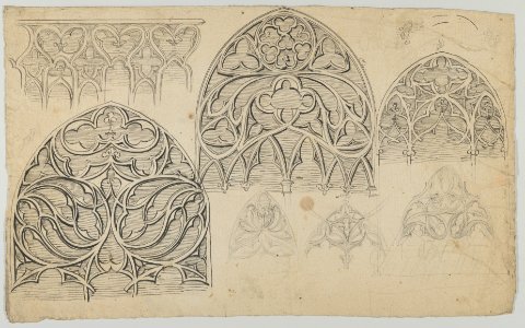Designs for Gothic tracery MET DP850221