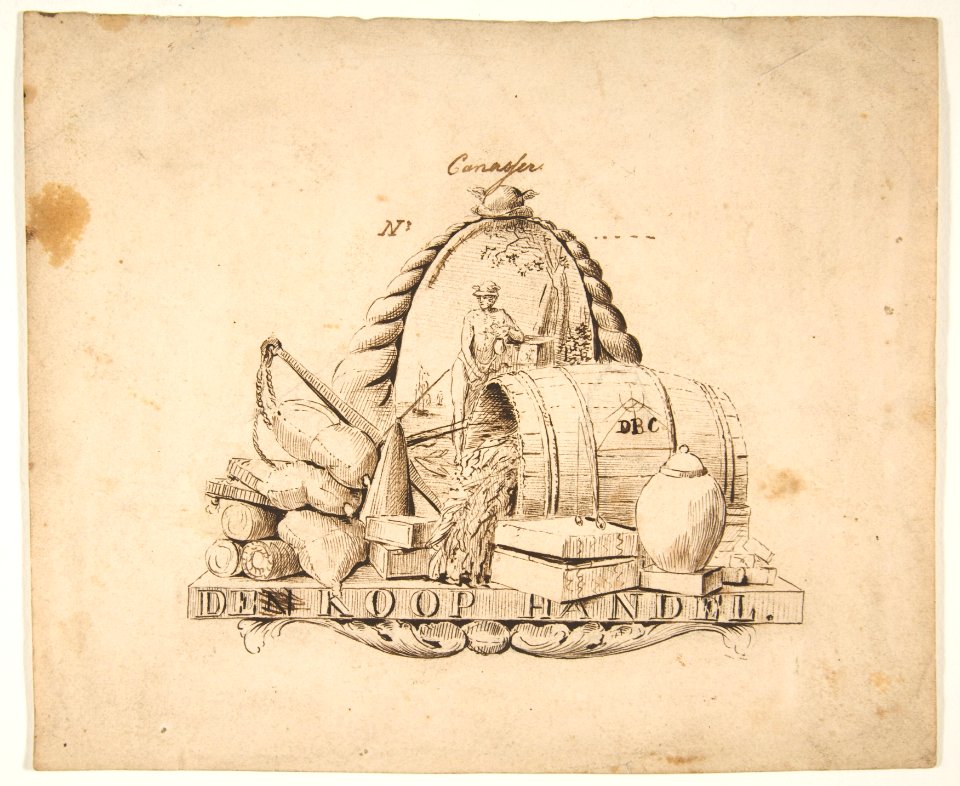Design for a seal for 'Commerce'- Den Koop Handel MET DP812055