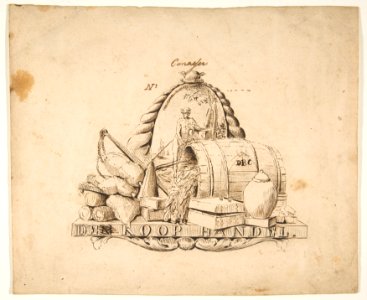 Design for a seal for 'Commerce'- Den Koop Handel MET DP812055