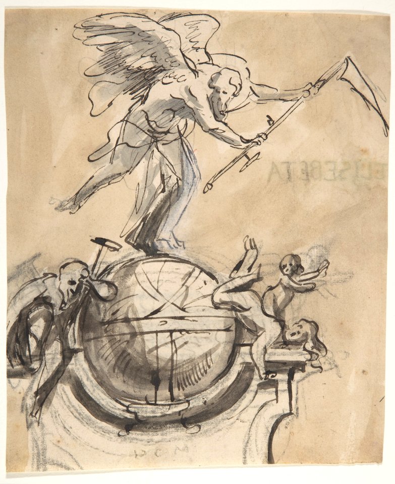 Design for a sepulchral monument with an allegory of Time MET DP808630
