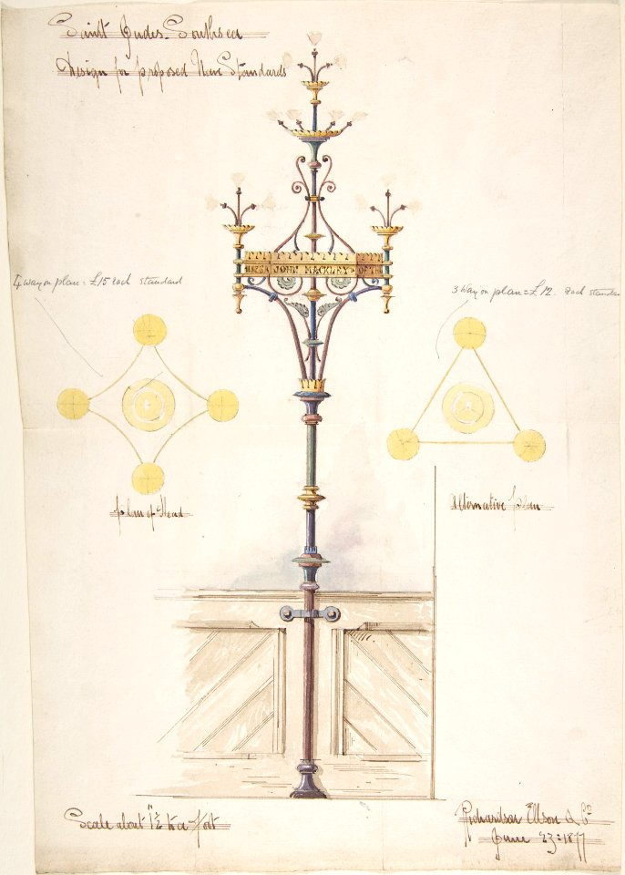 Designs for Nave Standards, St. Jude's Southsea MET DP806675