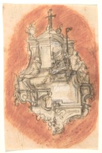 Design for a sepulchral monument; verso- Design for a sepulchral monument MET DP808635