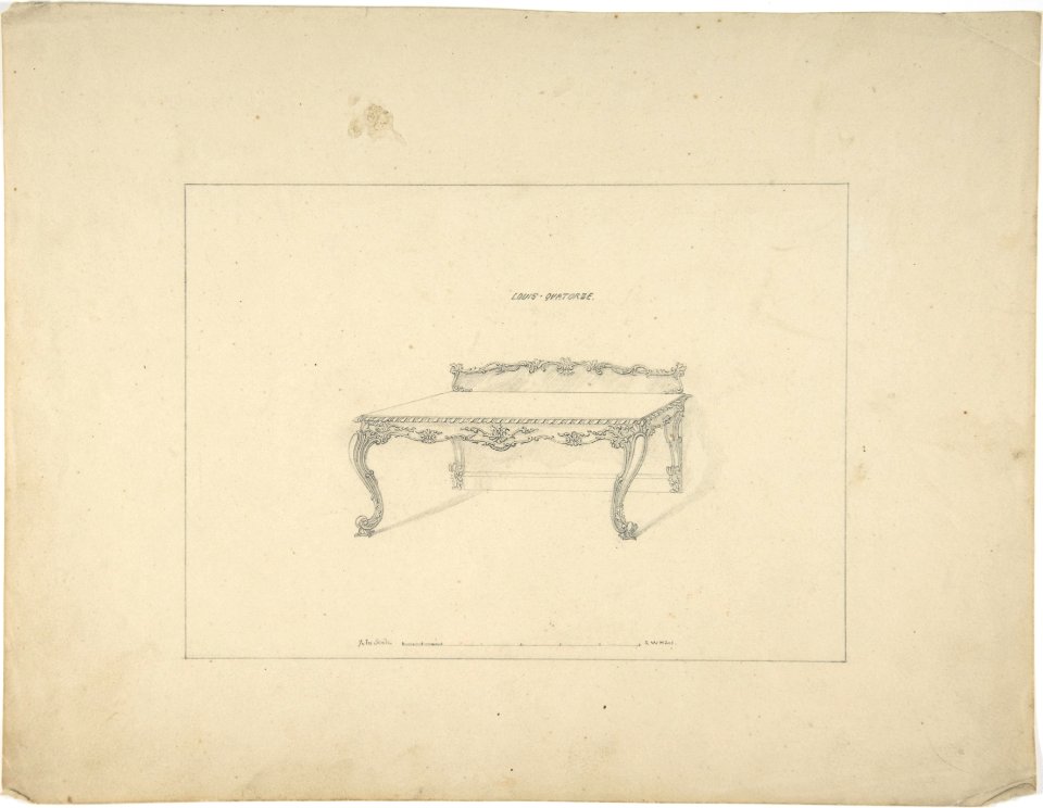 Design for a Sidetable, Louis Quatorze Style MET DP805762