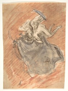 Design for a sepulchral monument with an allegory of Time; verso- Design for a sepulchral monument MET DP808637