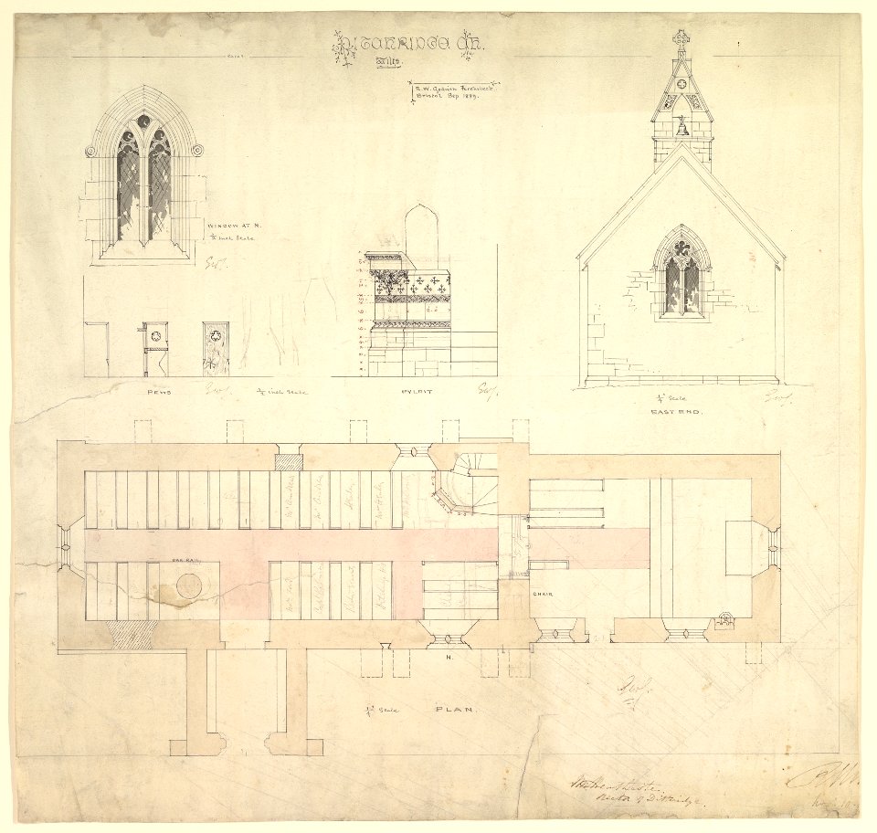 Designs for Ditteridge Church, Wiltshire MET DP821129