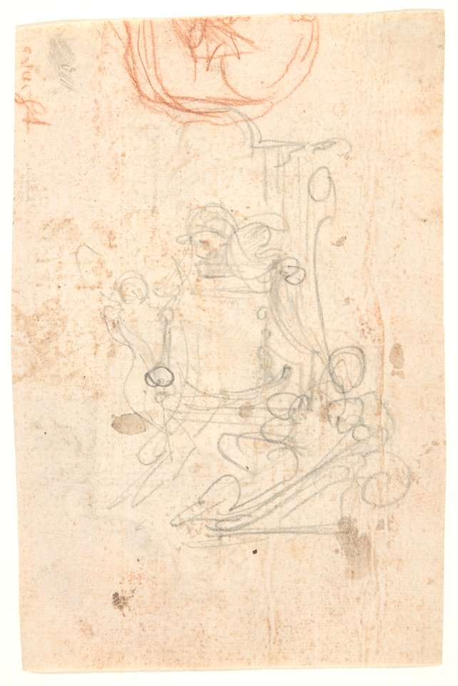 Design for a sepulchral monument; verso- Design for a sepulchral monument MET DP808636