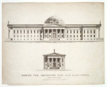 Design for Improving the Old Alm's-House, North Side of City Hall Park, Facing Chambers Street, New York MET DR184