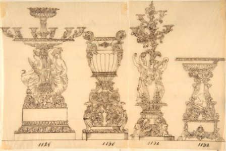 Designs for Two Candelabras and Two Urns MET DP809252