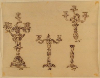 Designs for Four Candle Fixtures MET 66.631.79