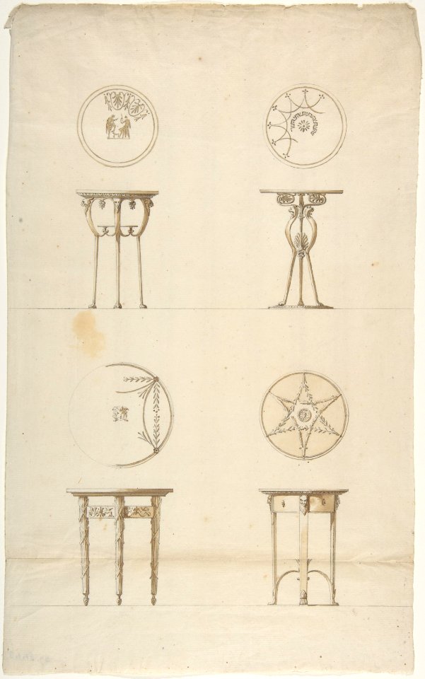 Designs for Four Decorated Tables. MET DP807703