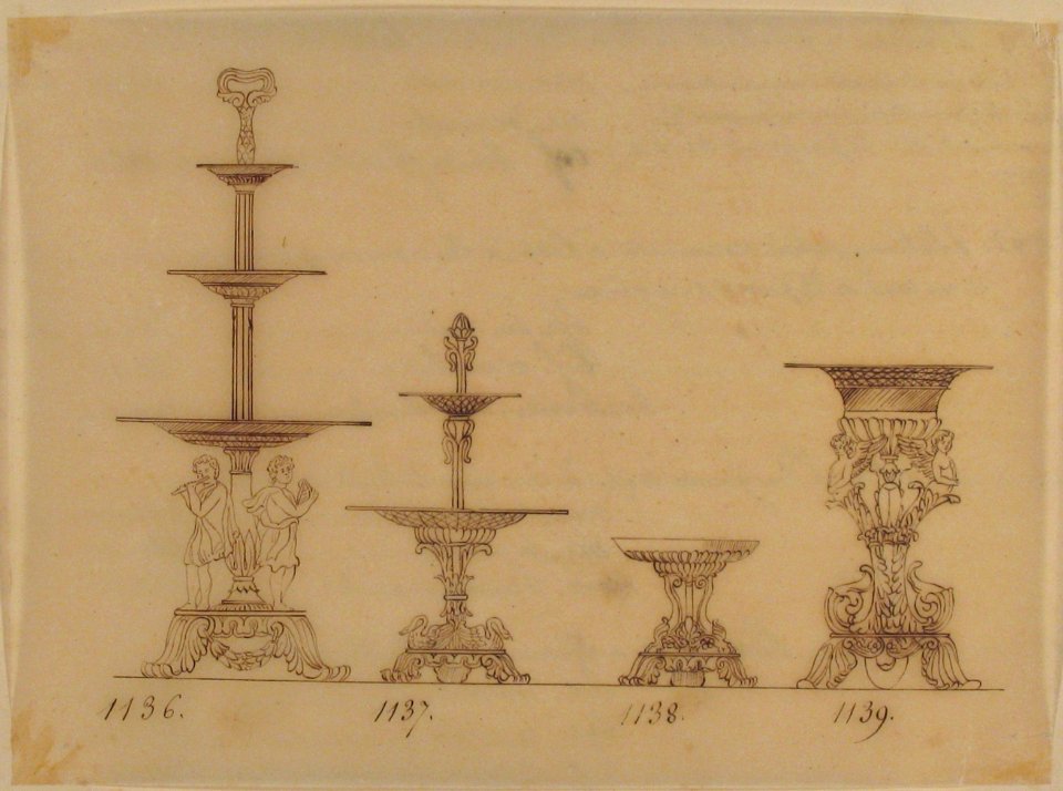 Designs for Serving Trays, a Dish and an Urn MET 66.631.112