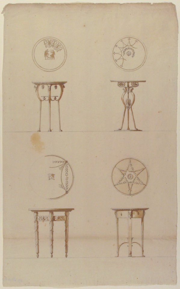 Designs for Four Decorated Tables. MET 1983.1056
