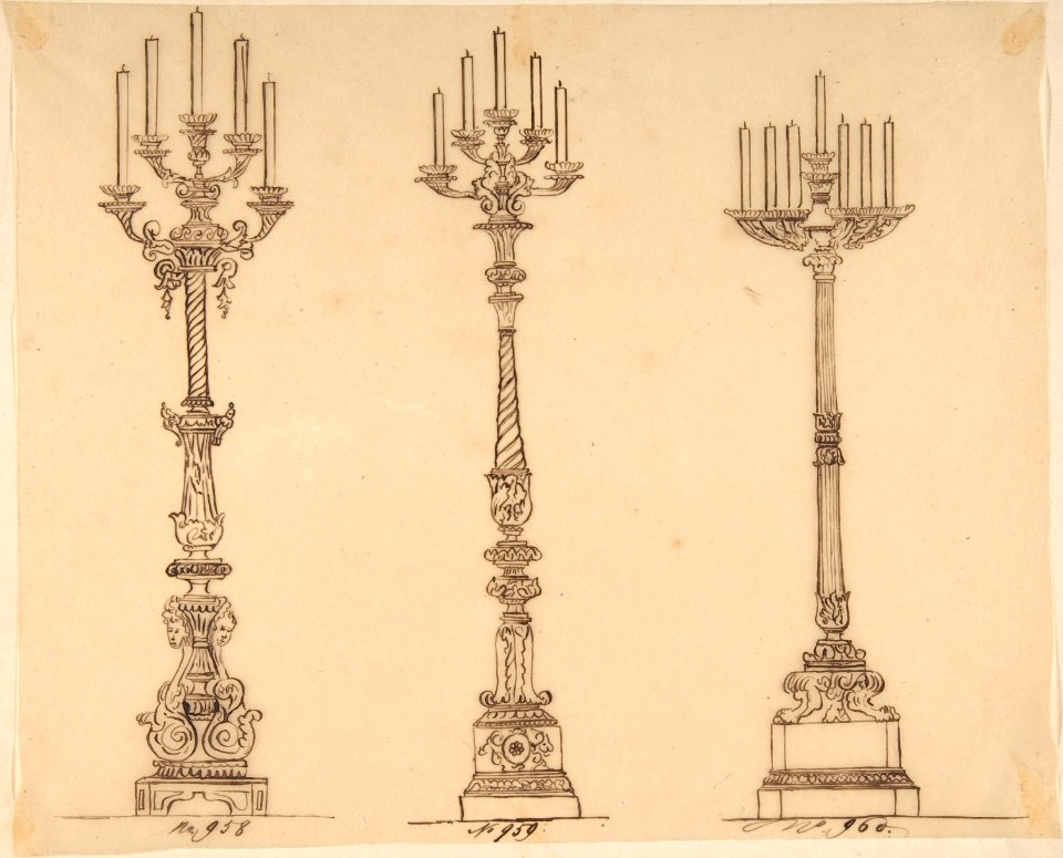 Designs for Three Candelabras MET DP809270