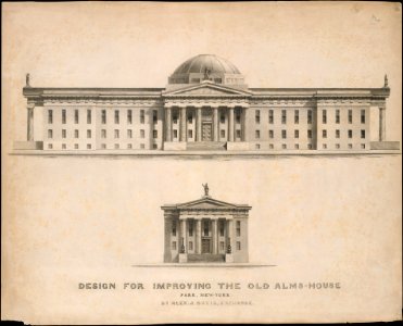 Design for Improving the Old Alm's-House, North Side of City Hall Park, Facing Chambers Street, New York MET DT12081