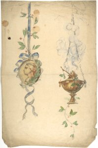 Designs for Trophies Containing Medallion and Urn MET DP806286