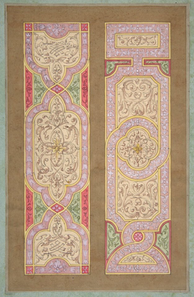 Designs for two panels painted in rinceaux MET DP811381