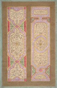 Designs for two panels painted in rinceaux MET DP811381