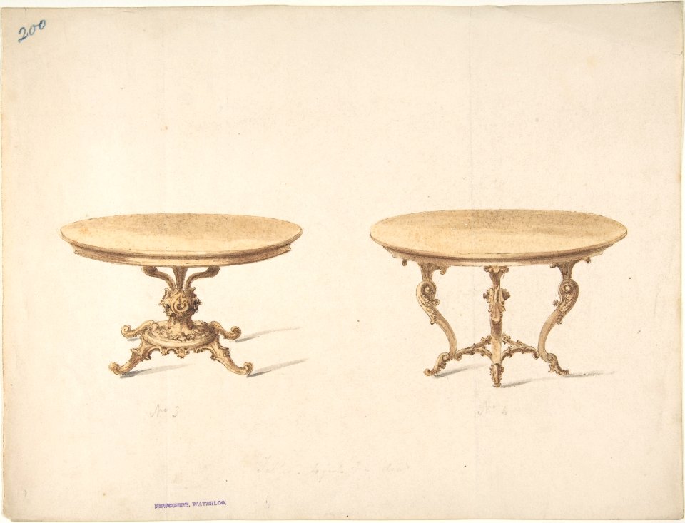 Designs for Two Round Tables MET DP807050