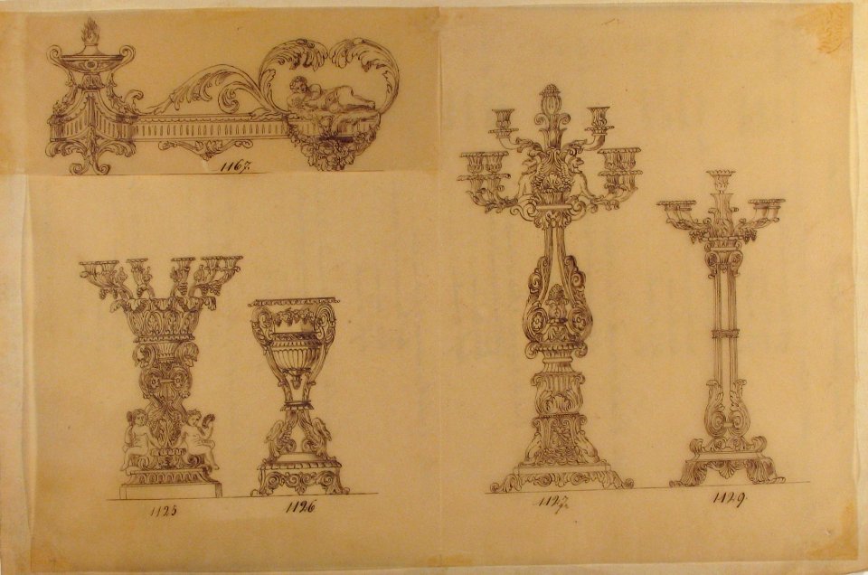 Designs for Three Candelabras and an Urn MET 66.631.121