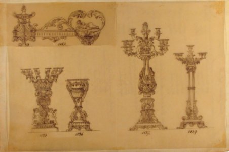 Designs for Three Candelabras and an Urn MET 66.631.121