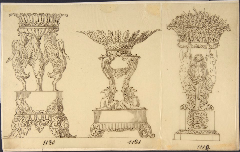 Designs for Two Serving Dishes and a Planter MET DP809242