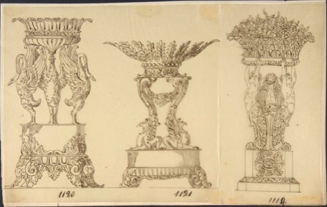Designs for Two Serving Dishes and a Planter MET DP809242