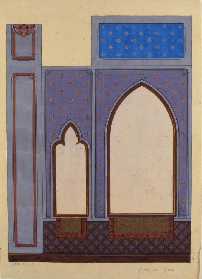 Design for wall decoration in the house of Baron Malet in Jouy-en-Josas (Seine et Gise) MET 67.827.167