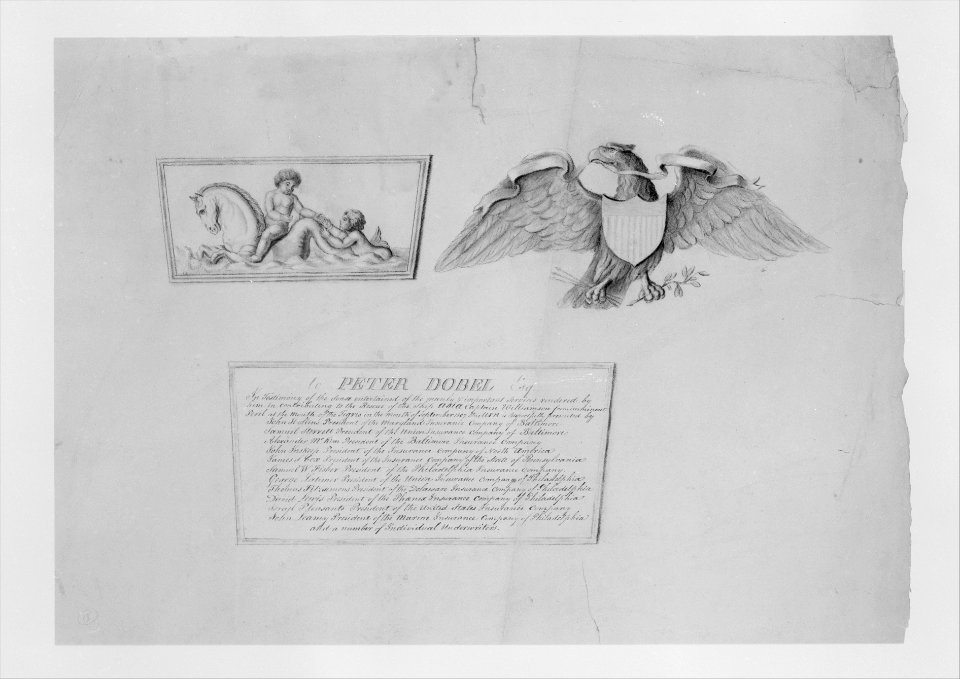 Designs for the ornaments and inscription on a testimonial urn MET 272371