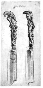 Design for Two Knife Handles MET 018.2 NEW R54I. Free illustration for personal and commercial use.