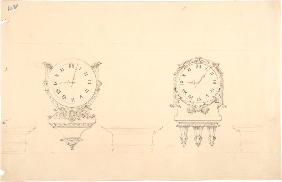 Design for Two Clocks and Three Brackets MET DP807268