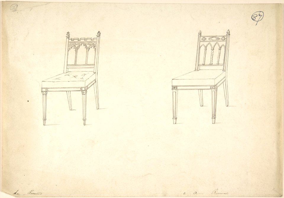 Design for Two Gothic Chairs MET DP804465