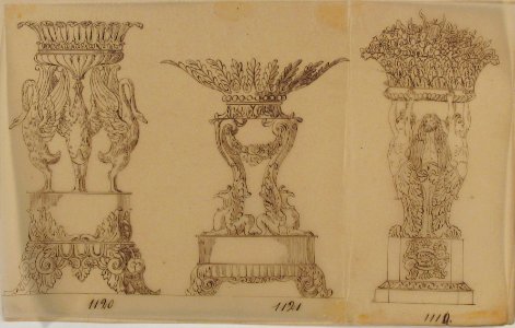 Designs for Two Serving Dishes and a Planter MET 66.631.108