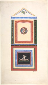 Design for Wall Decor Painted with Putti and Dogs MET DP806903
