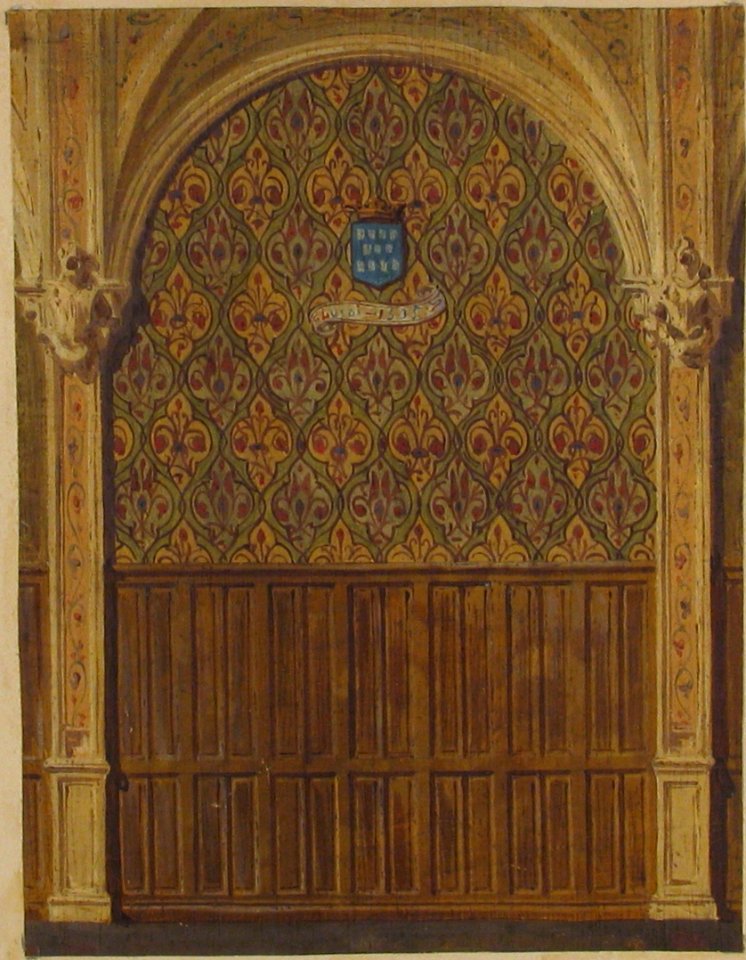 Design for wall decoration in a gallery of the Chateau de Lude, Sarthe MET 67.827.133