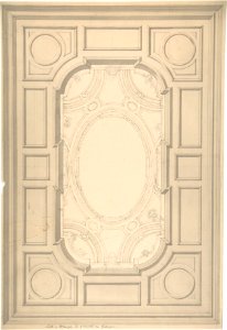 Design for Trompe L'Oeil Ceiling for Dining Room, Hôtel de Trévise MET DP807084