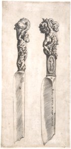 Design for Two Knife Handles MET DP806545. Free illustration for personal and commercial use.