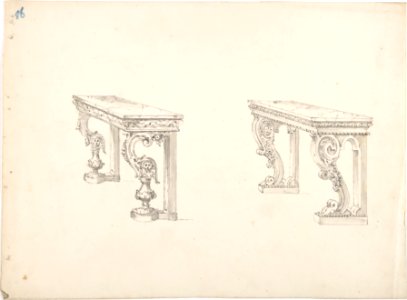 Design for Two Marble-topped Pier Tables MET DP807282