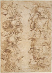Designs for Ornamental Military Trophies (recto and verso) MET 1971.513.29 VERSO