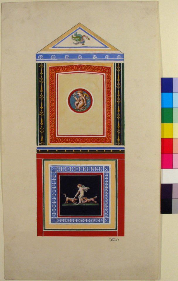Design for Wall Decor Painted with Putti and Dogs MET 68.684.10