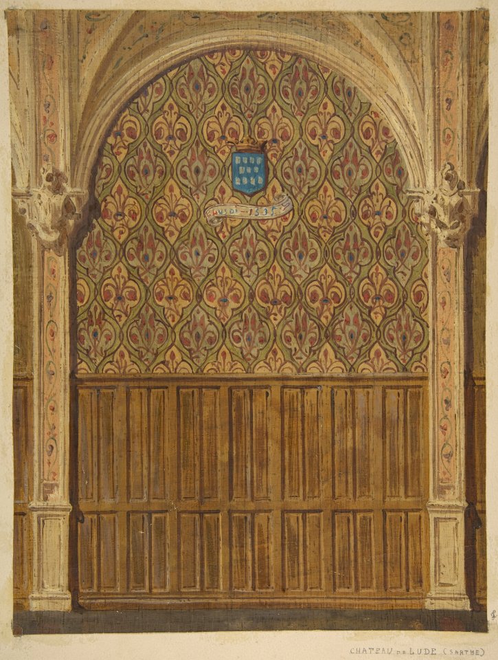 Design for wall decoration in a gallery of the Chateau de Lude, Sarthe MET DP811198